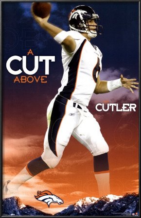Denver Broncos- Jay Cutler Lamina Framed Poster Print, 22x34