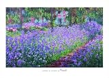 Garden at Giverny by Claude Monet poster print,36 in. x 24 in.
