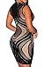 ZKESS Women's Club Party Lace Party Club Bodycon Dress Large Size Black 1