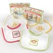 "Animal Crackers for Messy Snackers" 4-Piece Bib Set