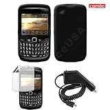 BlackBerry Gemini 8520/Curve 8530 Combo Black Premium Feel Silicon Skin Cas ....