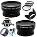 SaveOn Professional HD Wide Angle and Telephoto Lens + Multi-Coated 3pc Filter Kit + Macro Close-Up Filter Set + Hard Hood + Deluxe Carrying Case + Complete Lens Cleaning Kit w/ Microfiber Cleaning Cloth for Kodak P712,P850 Digital Cameras