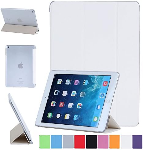 ADiPROD Slim-Fit Smart Case Cover for Apple iPad Air iPad 5 with Auto Sleep/Wake Feature (White)
