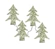 Set of 4 Pre-Lit 14" Beaded Walkway Christmas Trees - Multi Lights
