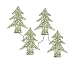 Set of 4 Pre-Lit 14" Beaded Walkway Christmas Trees - Multi Lights