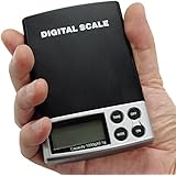 PARTYSAVING High-tech Digital Weigh Scale 1000g x 0.1g Jewelry Personal Nutrition Scale Pocket Mini Size APL1242, Black