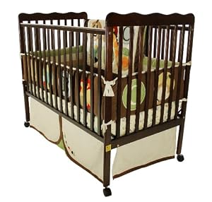 Dream On Me Classic 2 in 1 Convertible Stationary Side Crib, Espresso