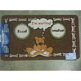 Bacova Guild I'm Waiting Dog Food Mat or Doormat - Floor Fashions - Cute Funny by 