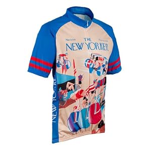 Buy Retro Image New Yorker Magazine Mens Shortsleeve Cycling Jersey with DeFeet Socks - Choice of Size