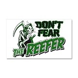 22 x 14 Wall Vinyl Sticker Marijuana Don't Fear The Reefer Grim Reaper