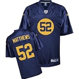 Reebok Green Bay/Acme Packers Clay Matthews Replica Throwback Jersey Large