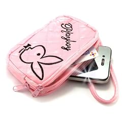 Gepolsterte Rei�verschluss-Tasche "Stolz", f�r Nikon Coolpix S3100 . Einzigartige Rei�verschluss-Tasche / Schale / H�lle/ Etui mit Armband, Playboy rosa, f�r Kameras und Kreditkarten.