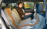 Kurgo Wander Hammock Seat Cover, Khaki with Orange