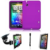 Purple Cover Protective Slim Durable Silicon Skin Case for HTC Flyer 3G WiF ....
