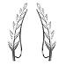 Feramox Ear Crawler Cuff Earrings Sterling Silver Ear Climber Studs Olive Leaf Hypoallergenic