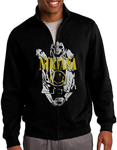 Men Nirvana Stand Collar Jacket Hoodie