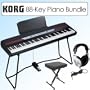 Korg SP250 Portable 88 Key Digital Piano With Keyboard Stand Bundle & Bench; Headphones;
