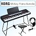 Korg SP250 Portable 88 Key Digital Piano With Keyboard Stand Bundle & Bench; Headphones;