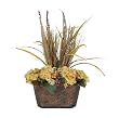 Artificial Honey Yellow Hydrangea Arrangement in Metal