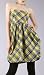 ALTIN Plaid Pinched Bubble Tube Dress