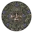 Greenman Plaque - Spring - Cold Cast Resin - 5.5" Diameter