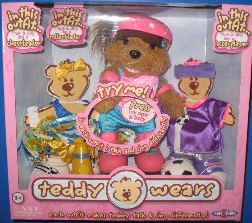 51ZuPCvLReL Teddy Wears Dressed Up Teddy Bear  Cheerleader, Rollerblader, and Soccer Player