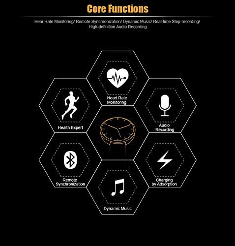 DM360 Bluetooth Heart Rate Monitor Fitness Tracker Smart Watch With Unique Gyro Sensor Black