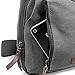 CuteMe Men's Small Canvas Military Messenger Shoulder Travel Hiking Bag Backpack (Gray)