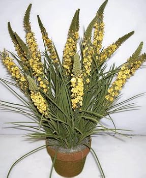 24" Silk Torch Flower and Wild Grass (antique yellow)