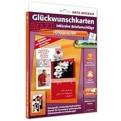 Data Becker 310577 12 Maxi-Gl�ckwunschkarten mit Briefumschl�gen