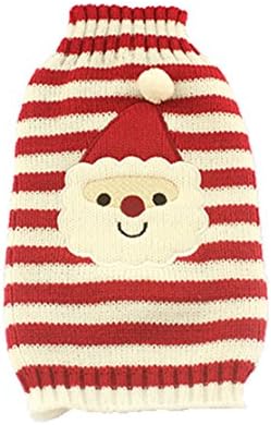 Christmas Striped Knit Dog Sweater Dogs Festival Sweaters (S)