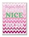 The Kids Room by Stupell Sugar and Spice and Everything Nice Nursery Rhyme on Pink Chevron Rectangle Wall Plaque