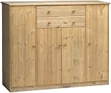 Steens 17803930 Sideboard Mario 121 x 151 x 48 cm Kiefer massiv, gelaugt ge&ouml;lt