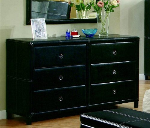 upholstered dresser black