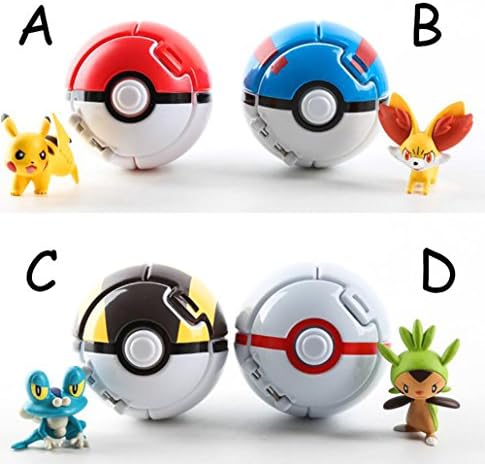 WishUlucky Pokémon Clip &amp; Carry Poké Ball for Pokemon Kids Toys Balls, Blue B