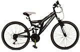MuddyFox 24 Inch Dual Suspension Mountain Bike for Kids Aged 9-12 in Midnight Black. MANUFACTURERS WARRANTY.