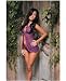 Dreamgirl International Diamond Seduction Sheer Mesh Babydoll & Thong Purple One Size
