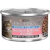 Pro Plan Canned Cat Food, Senior Ground Salmon and Tuna Entrée (Pack of 24 3 Ounce Cans)