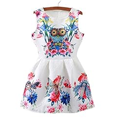 Junior Sexy Elbow Length Sleeves Sleeveless Floral Print Summer  Dress