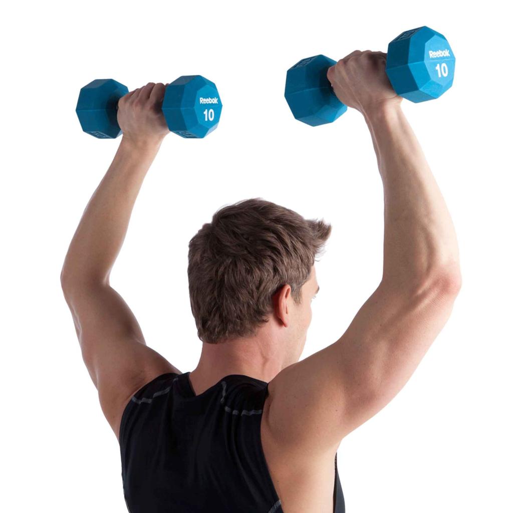 Reebok Rubber Hex Dumbbell (20Pounds