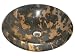 16 Dia. Contemporary Portoro Italian Black and Gold Marble Stone Bathroom Sink Vessel Lavatory Bowl Wash Basin Above Vanity Top