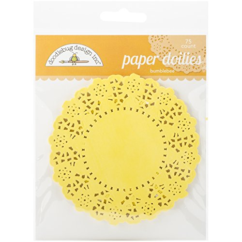 Doodlebug Doilies, 4.5-Inch, Bumblebee, 75-Pack