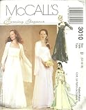 Misses/Miss Petite Lined Bridal Gown And Bridesmaids Dress McCall's Evening Elegance Sewing Pattern 3010 (Size D: 12-14-16) Misses/Miss Petite Lined Bridal Gown And Bridesmaids Dress McCall's Evening Elegance Sewing Pattern 3010 (Size D: 12-14-16)