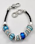 Blue Charm Pandora Style Fashion Bracelet