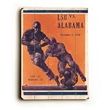 Louisiana State University VS University of Alabama Wood Sign (9 x 12)(Solid)