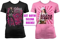 SELENA GOMEZ T-SHIRTS - SUPER FAN PACK in YOUTH SIZES!!! - SELENA GOMEZ TWO SHIRT SET IN GIRLS SIZES 5/6 TO 14/16! - ALEX RUSSO - WIZARDS OF WAVERLY PLACE T-SHIRTS
