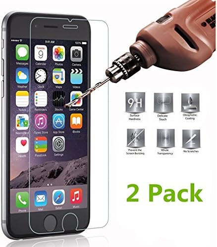 iPhone 6 Screen Protector, 0.2mm Premium tempered Glass Screen Protector for iPhone 6/6S (2Pack)