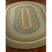 Safavieh BRD314A Braided Collection Multicolor Braided Cotton Oval Area Rug, 8-Feet by 10-Feet