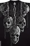 Fantasy Hanging Out Chains Black Adult Skulls Skull T-shirt Tee Shirt