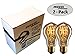 Edison Light Bulb - 40W A19 Quad Loop Filament bulb - Vintage - 2-Pack - Shmeer Lighting